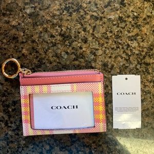 Coach card wallet with keychain